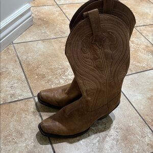 Ariat Tan Heeled Western Boots
